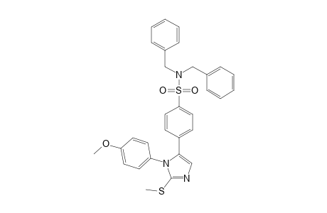N,N-Dibenzyl-4-[1-(4-methoxyphenyl)-2-methylthioimidazol-5-yl]benzene sulfonamide