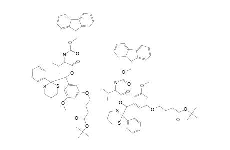#20A;2-(9H-FLUOREN-9-YL-METHOXYCARBONYLAMINO)-3-METHYLBUTYRIC-ACID-[3-(3-TERT.-BUTOXYCARBONYLPROPOXY)-5-METHOXYPHENYL]-(2-PHENYL-[1,3]-DITHIAN-2-YL)-METHYLESTE