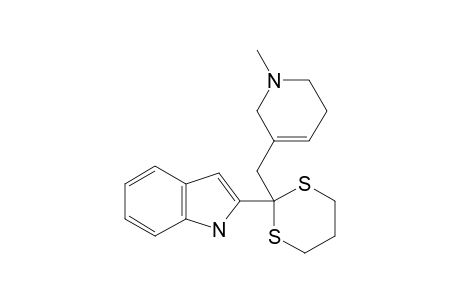 2-[2-[(1-methyl-5,6-dihydro-2H-pyridin-3-yl)methyl]-1,3-dithian-2-yl]-1H-indole