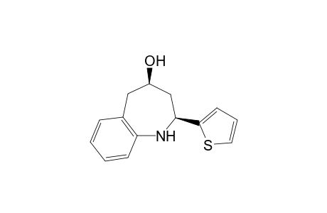 cis-2-(Thiophen-2-yl)-2,3,4,5-tetrahydro-1H-1-benzazepin-4-ol