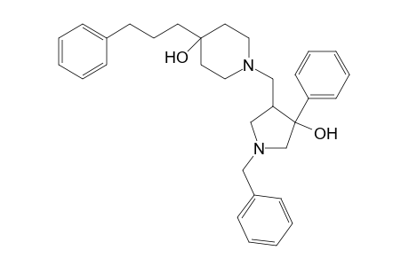 1-[(1-benzyl-4-hydroxy-4-phenylpyrrolidin-3-yl)methyl]-4-(3-phenylpropyl)piperidin-4-ol