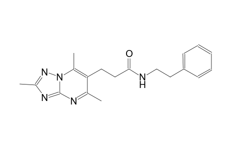 [1,2,4]triazolo[1,5-a]pyrimidine-6-propanamide, 2,5,7-trimethyl-N-(2-phenylethyl)-
