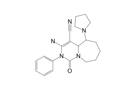 3-Amino-1-oxo-2-phenyl-5-(pyrrolidin-1-yl)-1,2,4a,5,6,7,8,9-octahydropyrimido[1,6-a]azepine-4-carbonitrile