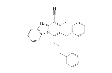 2-benzyl-3-methyl-1-[(2-phenylethyl)amino]pyrido[1,2-a]benzimidazole-4-carbonitrile