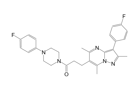 pyrazolo[1,5-a]pyrimidine, 3-(4-fluorophenyl)-6-[3-[4-(4-fluorophenyl)-1-piperazinyl]-3-oxopropyl]-2,5,7-trimethyl-