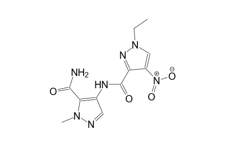 N-[5-(aminocarbonyl)-1-methyl-1H-pyrazol-4-yl]-1-ethyl-4-nitro-1H-pyrazole-3-carboxamide