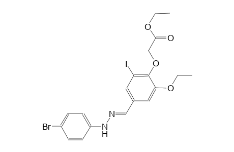 ethyl (4-{(E)-[(4-bromophenyl)hydrazono]methyl}-2-ethoxy-6-iodophenoxy)acetate