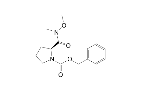 Benzyl (S)-2-{[Methoxy(methyl)amino]carbonyl}pyrrolidine-1-carboxylate