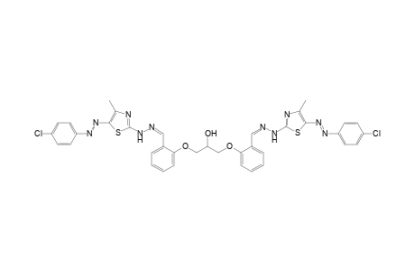 1,3-Bis(2-((2-(5-((4-chlorophenyl)diazenyl)-4- methylthiazol-2-yl)hydrazono)methyl) phenoxy)propan-2-ol