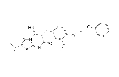 7H-[1,3,4]thiadiazolo[3,2-a]pyrimidin-7-one, 5,6-dihydro-5-imino-6-[[3-methoxy-4-(2-phenoxyethoxy)phenyl]methylene]-2-(1-methylethyl)-, (6Z)-