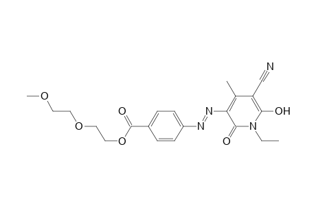 1-Ethyl-4-methyl-5-cyano-6-hydroxy-3-[4-[2-(2-methoxyethoxy)ethoxycarbonyl]phenylazo]pyrid-2-one