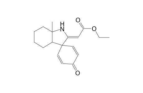 ethyl 2-(7a-methyl-6'-oxospiro[1,3a,4,5,6,7-hexahydroindole-3,3'-cyclohexa-1,4-diene]-2-ylidene)acetate ethyl (2Z)-2-(7a-methyl-6'-oxospiro[1,3a,4,5,6,7-hexahydroindole-3,3'-cyclohexa-1,4-diene]-2-ylidene)acetate ethyl 2-(7a-methyl-6'-oxo-spiro[1,3a,4,5,6,7-hexahydroindole-3,3'-cyclohexa-1,4-diene]-2-ylidene)acetate ethyl (2Z)-2-(7a-methyl-6'-oxo-spiro[1,3a,4,5,6,7-hexahydroindole-3,3'-cyclohexa-1,4-diene]-2-ylidene)acetate 2-(7a-methyl-6'-oxo-2-spiro[1,3a,4,5,6,7-hexahydroindole-3,3'-cyclohexa-1,4-diene]ylidene)acetic acid ethyl ester (2Z)-2-(7a-methyl-6'-oxo-2-spiro[1,3a,4,5,6,7-hexahydroindole-3,3'-cyclohexa-1,4-diene]ylidene)acetic acid ethyl ester (2Z)-2-(6'-keto-7a-methyl-spiro[1,3a,4,5,6,7-hexahydroindole-3,3'-cyclohexa-1,4-diene]-2-ylidene)acetic acid ethyl ester 2-(6'-keto-7a-methyl-spiro[1,3a,4,5,6,7-hexahydroindole-3,3'-cyclohexa-1,4-diene]-2-ylidene)acetic acid ethyl ester ethyl (2Z)-2-(7a-methyl-6'-oxo-spiro[1,3a,4,5,6,7-hexahydroindole-3,3'-cyclohexa-1,4-diene]-2-ylidene)ethanoate ethyl 2-(7a-methyl-6'-oxo-spiro[1,3a,4,5,6,7-hexahydroindole-3,3'-cyclohexa-1,4-diene]-2-ylidene)ethanoate
