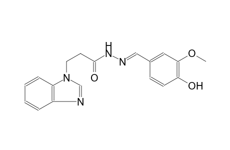 3-(1H-benzimidazol-1-yl)-N'-[(E)-(4-hydroxy-3-methoxyphenyl)methylidene]propanohydrazide