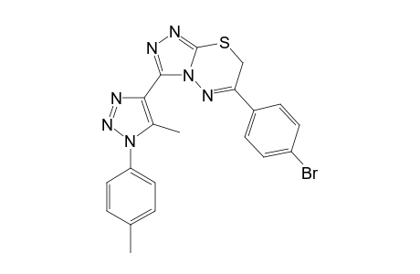6-(4-bromophenyl)-3-(5-methyl-1-p-tolyl-1H-1,2,3-triazol-4-yl)-7H-[1,2,4]triazolo[3,4-b][1,3,4]thiadiazine
