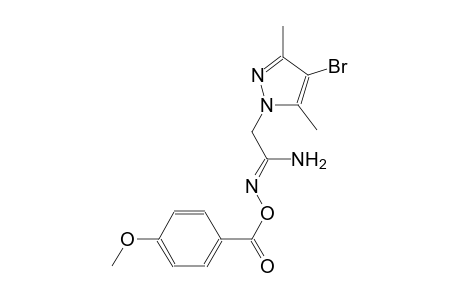 (1Z)-2-(4-bromo-3,5-dimethyl-1H-pyrazol-1-yl)-N'-[(4-methoxybenzoyl)oxy]ethanimidamide