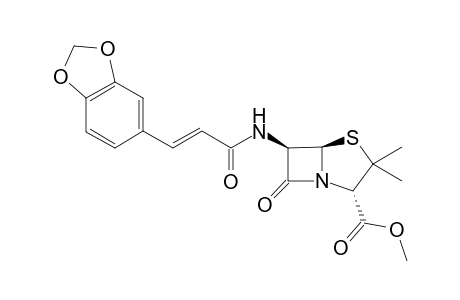 Methyl 6-[3-(benzo[d][1,3]-dioxolan-2-yl)acylamino]penicillanate