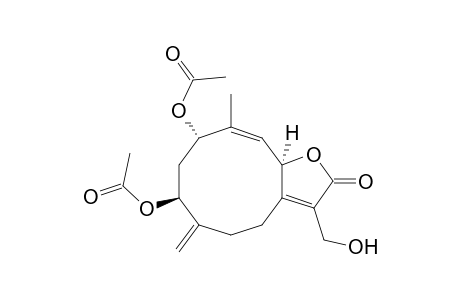 Cyclodeca[b]furan-2(4H)-one, 7,9-bis(acetyloxy)-5,6,7,8,9,11a-hexahydro-3-(hydroxymethyl)-10-methyl-6-methylene-, [7S-(7R*,9R*,10E,11aS*)]-