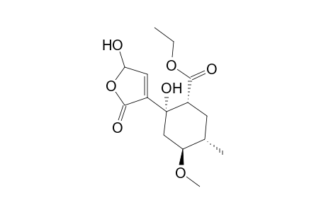 (1RS,2SR,4SR,5SR)-Ethyl 2-(2',5',dihydro-5'-hydroxy-2'-oxo-3'-furyl)-2-hydroxy-4-methoxy-5-methylcyclohexanecarboxylate