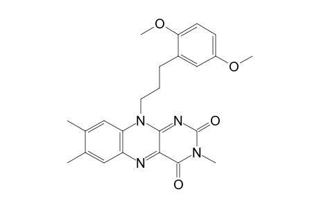10-[3'-(2",5"-Dimethoxyphenyl)propyl]-3,7,8-trimethylisoalloxazine