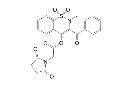 3-benzoyl-2-methyl-1,1-dioxido-2H-1,2-benzothiazin-4-yl (2,5-dioxo-1-pyrrolidinyl)acetate