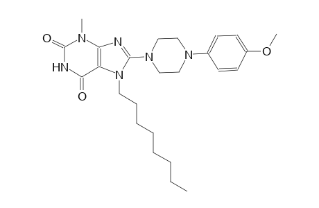 8-[4-(4-methoxyphenyl)-1-piperazinyl]-3-methyl-7-octyl-3,7-dihydro-1H-purine-2,6-dione