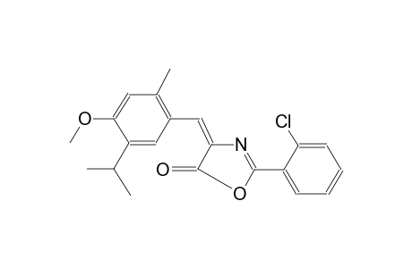 5(4H)-oxazolone, 2-(2-chlorophenyl)-4-[[4-methoxy-2-methyl-5-(1-methylethyl)phenyl]methylene]-, (4E)-