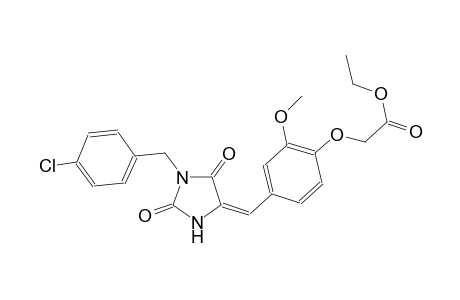 ethyl (4-{(E)-[1-(4-chlorobenzyl)-2,5-dioxo-4-imidazolidinylidene]methyl}-2-methoxyphenoxy)acetate