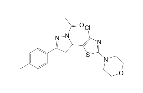 1-Acetyl-5-(4-chloro-2-morpholinothiazol-5-yl)-3-(4-methylphenyl)-4,5-dihydro-1H-pyrazole