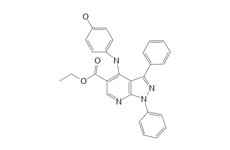 4-[(4-hydroxyphenyl)amino]-1,3-di(phenyl)pyrazolo[4,5-e]pyridine-5-carboxylic acid ethyl ester