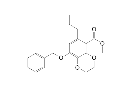 1,4-Benzodioxin-5-carboxylic acid, 2,3-dihydro-8-(phenylmethoxy)-6-propyl-, methyl ester