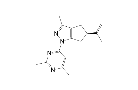 (+-)-5-Isopropenyl-3-methyl-1-(2,6-dimethyl-4-pyrimidyl)-1,4,5,6-tetrahydrocyclopentapyrazole