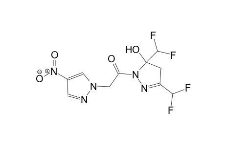 3,5-bis(difluoromethyl)-1-[(4-nitro-1H-pyrazol-1-yl)acetyl]-4,5-dihydro-1H-pyrazol-5-ol