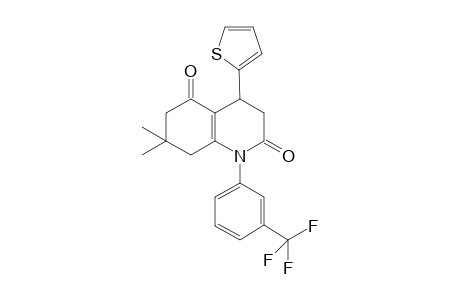 7,7-Dimethyl-4-(2-thienyl)-1-[3-(trifluoromethyl)phenyl]-3,4,6,8-tetrahydroquinoline-2,5-dione