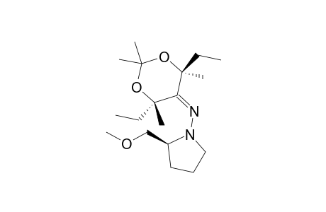 (4S,6S)-4,6-Diethyl-N-[(S)-2-(methoxymethyl)pyrrolidin-1-yl]-2,2,4,6-tetramethyl-1,3-dioxan-5-imine