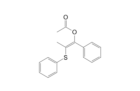 Benzenemethanol, .alpha.-[1-(phenylthio)ethylidene]-, acetate, (E)-