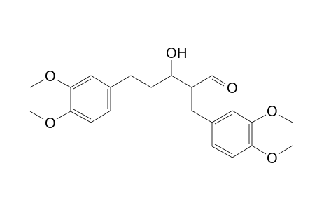 2-(3,4-dimethoxybenzyl)-5-(3,4-dimethoxyphenyl)-3-hydroxypentanal