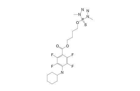 4-(cyclohexylamino)-2,3,5,6-tetrafluoro-benzoic acid 4-bis(amino-methyl-amino)thiophosphoryloxybutyl ester