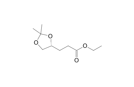 3-[(4R)-2,2-dimethyl-1,3-dioxolan-4-yl]propanoic acid ethyl ester