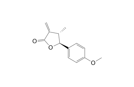 trans-(+-)-4-(4-Methoxyphenyl)-3-methyl-2-methylene-.gamma.-butyrolactone