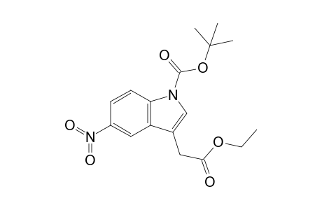 3-(2-Ethoxy-2-keto-ethyl)-5-nitro-indole-1-carboxylic acid tert-butyl ester