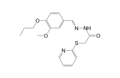 N'-[(E)-(3-methoxy-4-propoxyphenyl)methylidene]-2-(2-pyridinylsulfanyl)acetohydrazide