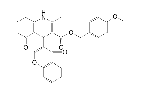 3-quinolinecarboxylic acid, 1,4,5,6,7,8-hexahydro-2-methyl-5-oxo-4-(4-oxo-4H-1-benzopyran-3-yl)-, (4-methoxyphenyl)methyl ester