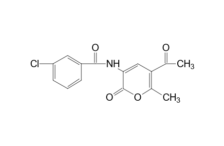 N-(5-ACETYL-6-METHYL-2-OXO-2H-PYRAN-3-YL)-m-CHLOROBENZAMIDE