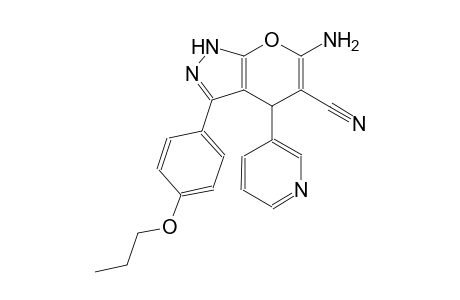 6-amino-3-(4-propoxyphenyl)-4-(3-pyridinyl)-1,4-dihydropyrano[2,3-c]pyrazole-5-carbonitrile