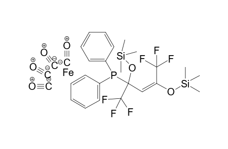 E-[4,4,4-Trifluoro-1-(trifluoromethyl)-1,3-bis(trimethylsiloxy)-buten-2-yl]diphenylphosphane tetracarbonyliron