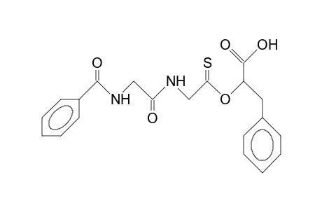 O-(N-Hippuryl-thio-glycyl)-3-phenyl-L-lactic acid