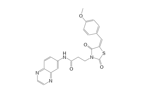 3-thiazolidinepropanamide, 5-[(4-methoxyphenyl)methylene]-2,4-dioxo-N-(6-quinoxalinyl)-, (5E)-
