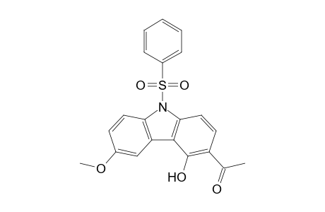 6-Methoxy-9-phenylsulfonyl-4-hydroxy-3-acetylcarbazole