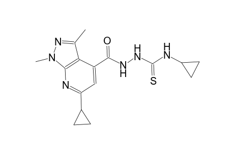 N-cyclopropyl-2-[(6-cyclopropyl-1,3-dimethyl-1H-pyrazolo[3,4-b]pyridin-4-yl)carbonyl]hydrazinecarbothioamide