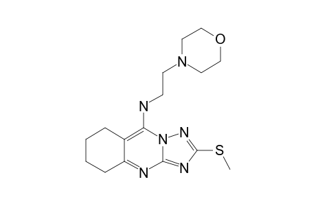 2-METHYLTHIO-5-[2-(MORPHOLIN-4-YL)-ETHYL]-AMINO-6,7,8,9-TETRAHYDRO-1,2,4-TRIAZOLO-[5,1-B]-QUINAZOLINE